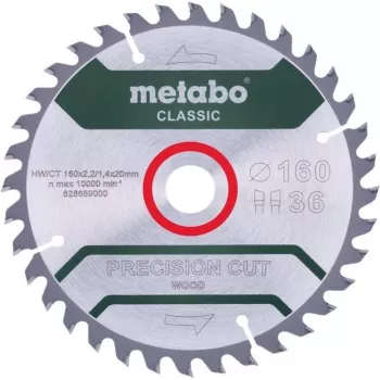 Disko pjūklo peilis Metabo 628659000 16 cm anga 2 cm 1 vnt.