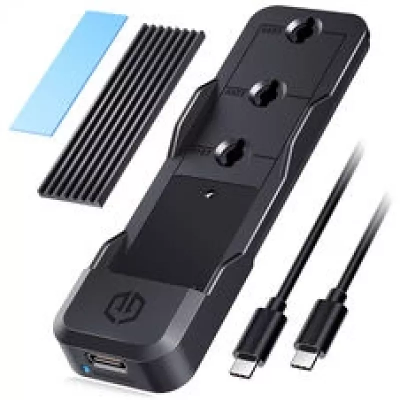 Prišvartavimo stotis GrauGear G-M207-10G, skirta M.2 SSD NVMe/NGFF, montavimas be įrankių, palaiko vieną M.2 modulį