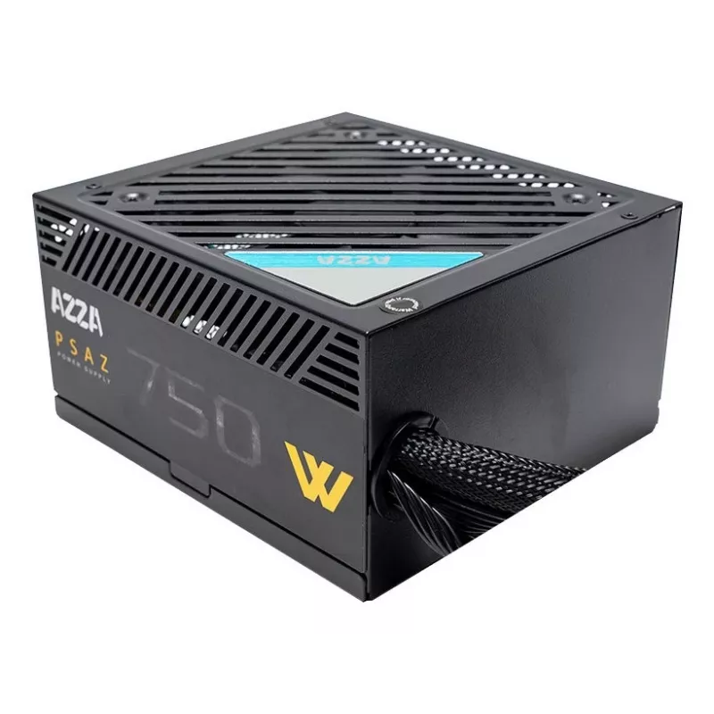 Maitinimo blokas AZZA PSAZ-750W 750 W 20+4 kontaktų ATX 80 PLUS Bronze juodas, nemodulinis