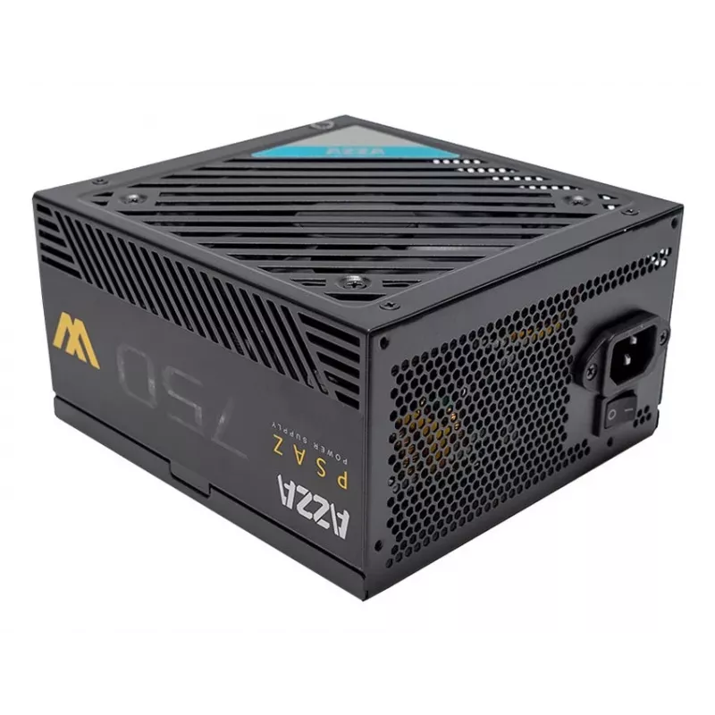 Maitinimo blokas AZZA PSAZ-750W 750 W 20+4 kontaktų ATX 80 PLUS Bronze juodas, nemodulinis