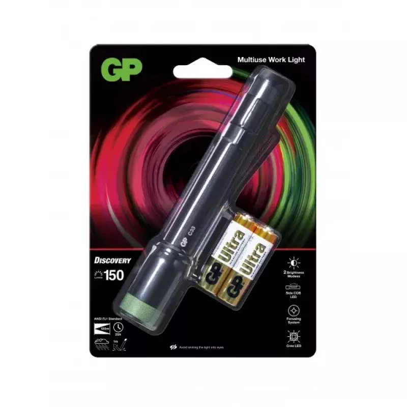 Rankinis žibintuvėlis GP Lighting C33 juoda/žalia