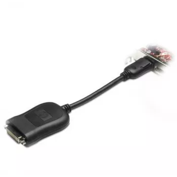 HP - DVI adapteris - DisplayPort (V) į DVI-D (M) - juodas - skirtas Quadro FX 3800 (481409-001,FH973AA)