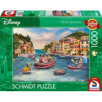 Thomas Kinkade Studios: Disney – Peliukas Mikis ir Minė Italijoje, dėlionė 1000 dalių