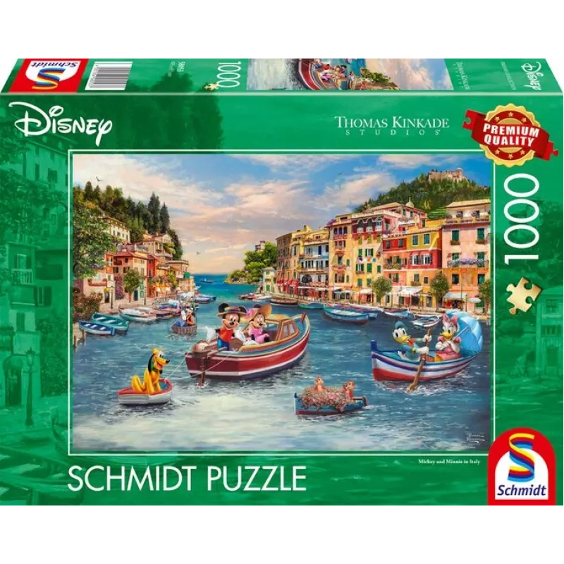 Thomas Kinkade Studios: Disney – Peliukas Mikis ir Minė Italijoje, dėlionė 1000 dalių