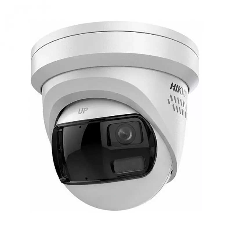 Bokštelio tipo apsaugos kamera Hikvision DS-2CD2343G2P-LISU/SL(180°) 4MP Easy IP 2.0+ su 180° vaizdo kampu