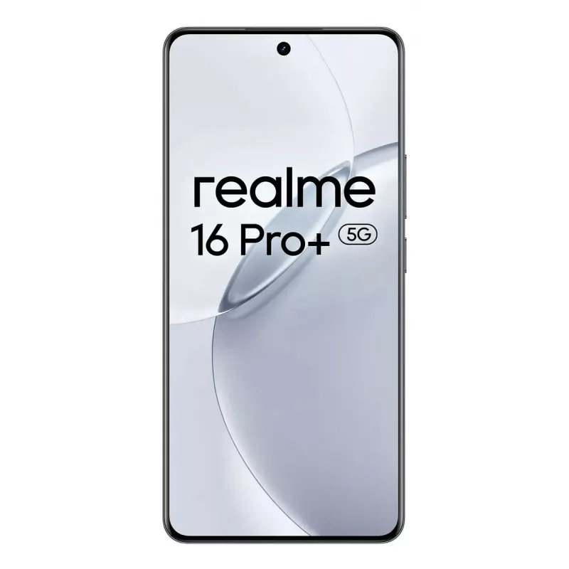 Išmanusis telefonas REALME realme 16 Pro+ — 6.8 colio (17.3 cm) 1280×2800, Snapdragon 7 Gen 4, 12 GB RAM, 512 GB, 200 MP triguba kamera, 7000 mAh, pilka