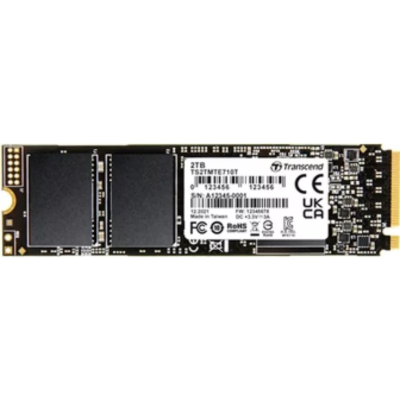 Transcend MTE710T - SSD - 256 GB - vidinis - M.2 2280 (dvipusis) - PCIe 4.0 x4 (NVMe) (TS256GMTE710T)