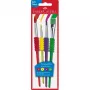 Šepetėlių rinkinys Faber-Castell Pinsel 4 vnt. Soft Grip BK — meniniai teptukai, 4 vnt.