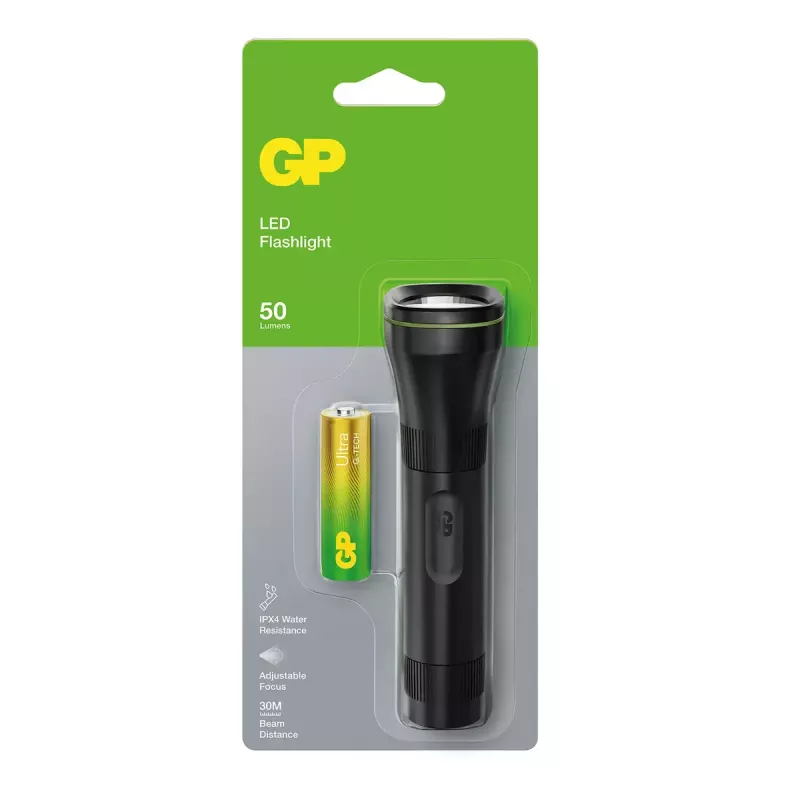 Rankinis žibintuvėlis GP Lighting 450066 Juoda 50 lm 30 m 24 h