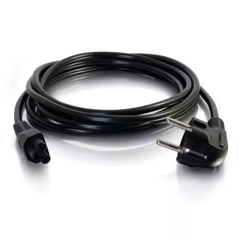 C2G 1 m Europos nešiojamojo kompiuterio maitinimo laidas CEE 7/7 į IEC 60320 C5 250 V 3 A