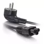 C2G 1 m Europos nešiojamojo kompiuterio maitinimo laidas CEE 7/7 į IEC 60320 C5 250 V 3 A