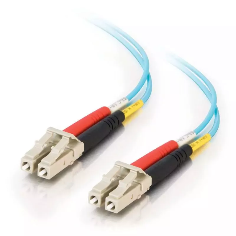 C2G InfiniBand/šviesolaidinis kabelis 10 m LC OFNR Turkio spalvos 50 µm Pilnas dvipusis perdavimas