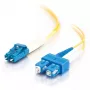 C2G InfiniBand/šviesolaidinis kabelis 2 m LC SC OFNR Geltonas