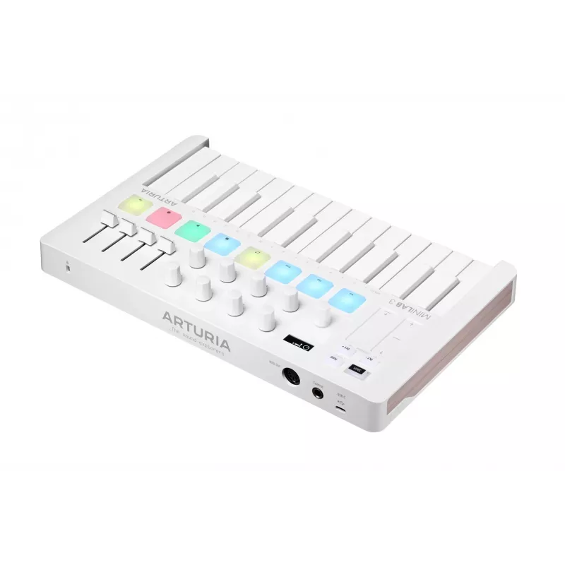 Arturia MiniLab 3 - MIDI valdymo klaviatūra, balta