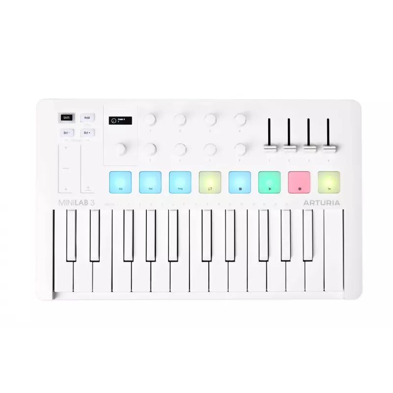 Arturia MiniLab 3 - MIDI valdymo klaviatūra, balta