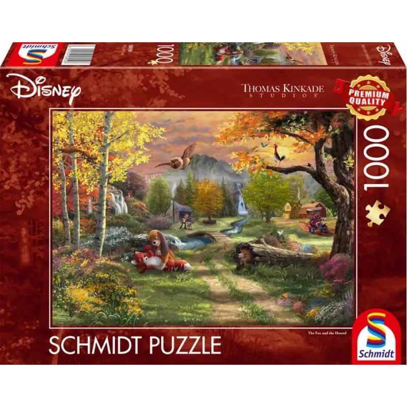 Thomas Kinkade Studios: Disney - Lapė ir šuva, 1000 dalių dėlionė