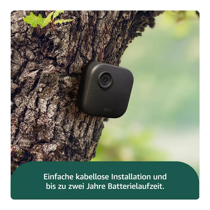 AMAZON (RING) Blink Outdoor 4 - tinklo stebėjimo kamera - lauko zona, vidaus zona - atspari oro sąlygoms - spalvota (diena / naktis) - 1080p - garsas - belaidė - Wi-Fi (B0B1N5RL1Q)