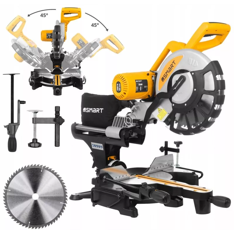 Stumdomasis kampinis pjūklas Smart SM-04-05305 2000 W, 305 mm diskas