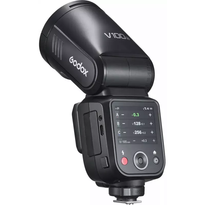 „Godox V100‑N“ blykstė, skirta „Nikon“ – nešiojama TTL ličio jonų batelio blykstė