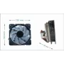 Oro aušintuvas Gembird CPU-HURACAN-ARGB-X140 12 cm, juoda, balta, 800–1600 RPM