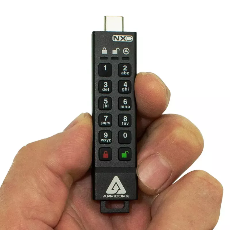 USB Flash Drive Apricorn 64GB USB Type-A 3.2 Gen 1 Aegis Secure Key 3NXC