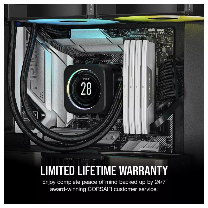 Corsair Vengeance 32GB (2x16GB) DDR5 6400MHz CL36 stalinio kompiuterio atminties rinkinys – baltas