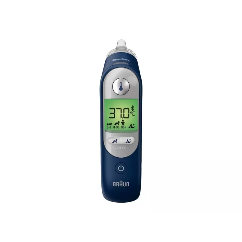 Ausų termometras BRAUN ThermoScan 7+ Connect IRT6575 su Bluetooth, klinikinio tikslumo ausies matavimas
