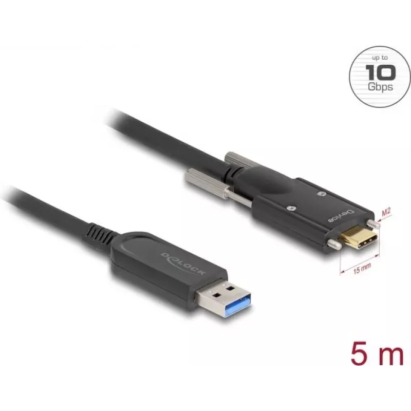 Aktyvus optinis kabelis DeLOCK 83200 USB 10 Gbps Type-A į Type-C 5 m