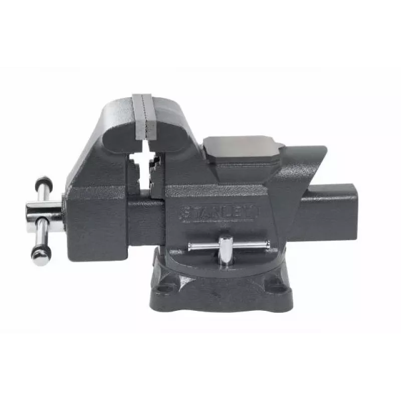 Stalinis spaustuvas STANLEY 100 mm (4 coliai) Heavy Duty — stacionarus metalinis spaustuvas dirbtuvėms