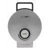 Vaflių keptuvė CLATRONIC HA 3833 — 1 apvalus vaflis, 1200 W, plokštės 20×20 cm, juoda/sidabrinė