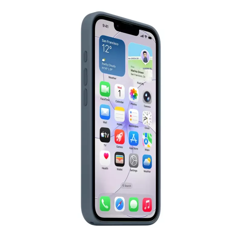 Silikoninis dėklas su MagSafe, skirtas Apple iPhone 17e — Anchor Blue, užvalkalas, tinka 6,1 colio (15,5 cm)