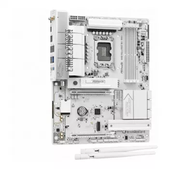 MicroATX pagrindinė plokštė ASRock B850M Challenger WiFi DDR5 AM5, balta — DDR5, AM5 lizdas, Wi‑Fi