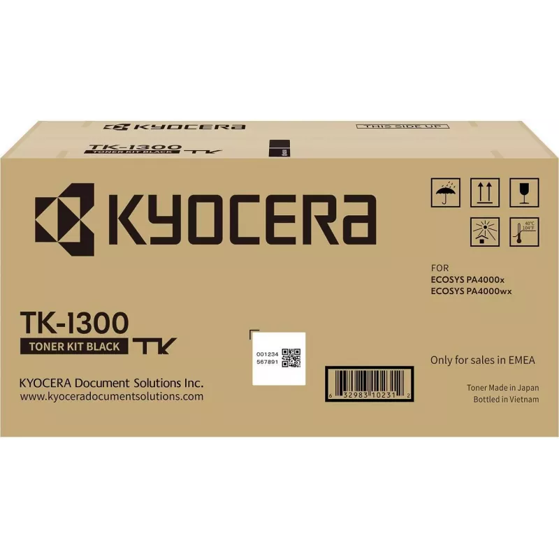 Kyocera Toner Juoda TK-1300 for 3 PA4000x/wx - toner unit - Juoda
