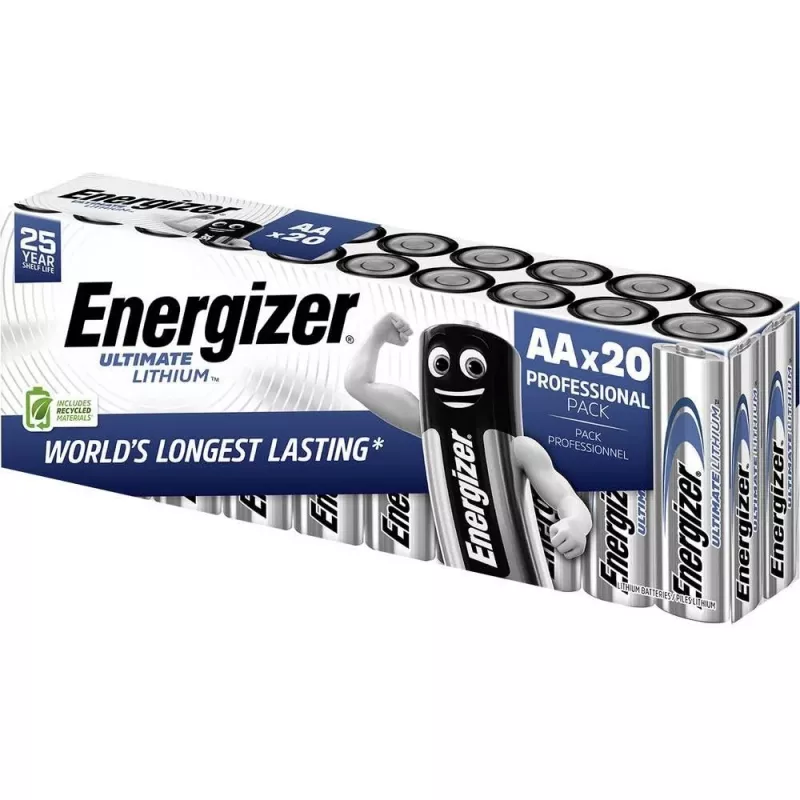 Energizer Ultimate FR6 Mignon AA - ličio baterija 3000 mAh 1,5 V 20 vnt. (E304283200)