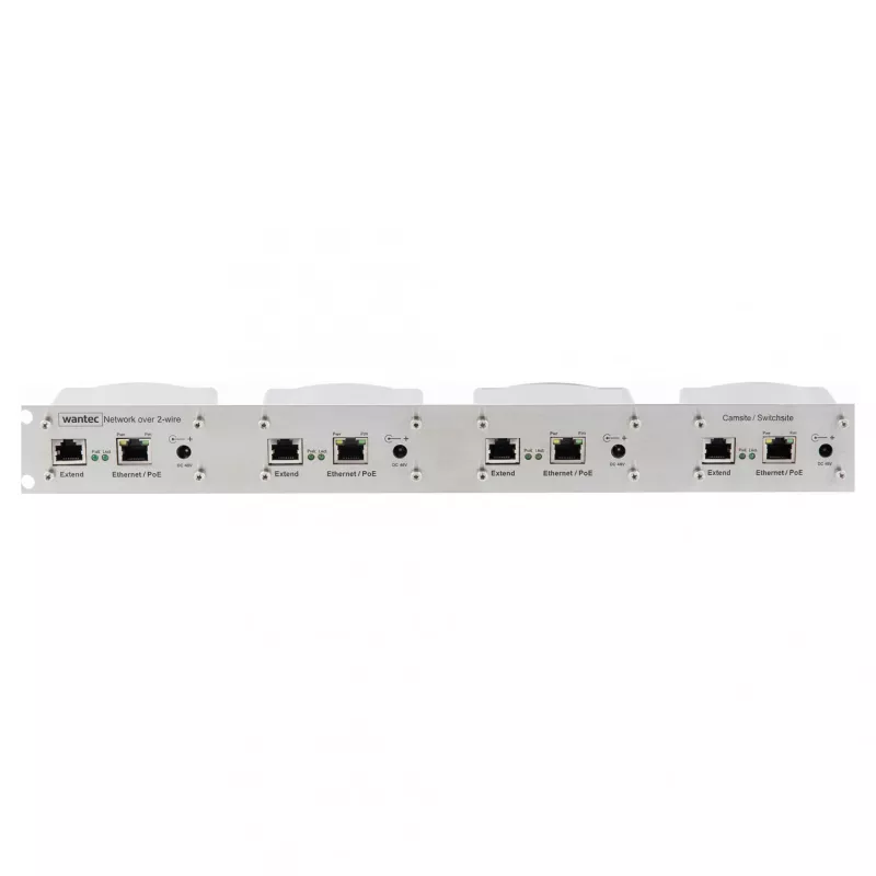 Wantec 2wIP D-Series RJ45 19 Rack Device 4x Sender Switchseite