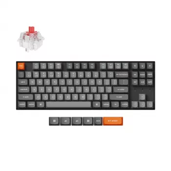 Keychron K8 Max klaviatūra universali USB RF belaidė Bluetooth juoda 80 % mechaninė