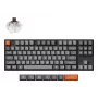 Mechaninė klaviatūra Keychron K8 Max QMK — 80% (87 klavišai), USB + RF belaidis ryšys + Bluetooth, RGB, juoda / pilka