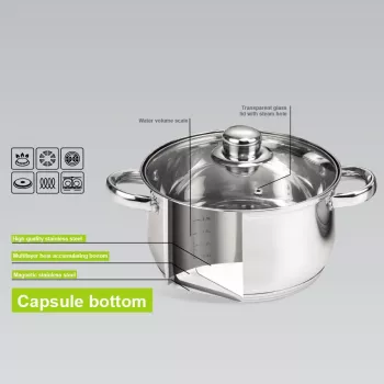 Virtuvės indų rinkinys Maestro MR-2020-6XL — 6 dalių puodų rinkinys
