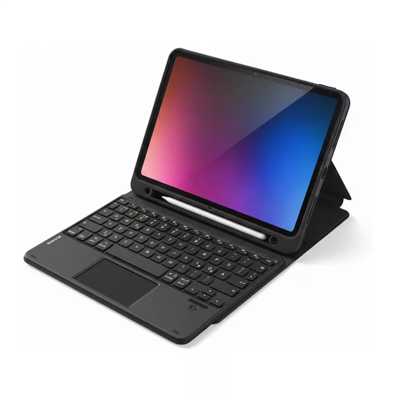Klaviatūros dėklas Inateck KB002, skirtas iPad 11 – juodas, nuimama Bluetooth klaviatūra