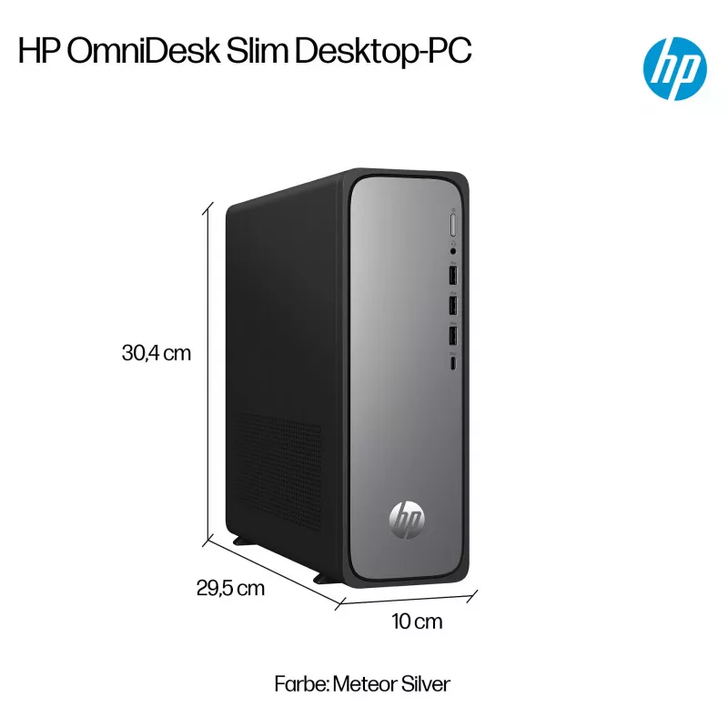 HP OmniDesk S03-0032ng - Plonas stalinis kompiuteris - Core i3 i3-14100 - Pilna sistema - Core i3
