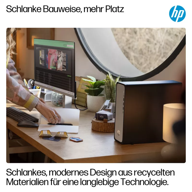 HP OmniDesk S03-0032ng - Plonas stalinis kompiuteris - Core i3 i3-14100 - Pilna sistema - Core i3