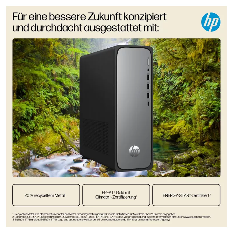 HP OmniDesk S03-0055ng Intel Core i5-14400 plonas bokštinis stalinis kompiuteris - Pilna sistema - Core i5