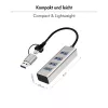 USB 3.0 šakotuvas, 4 prievadai USB-A, 5 Gbit/s