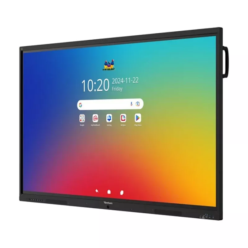 ViewBoard 41 serijos jutiklinis ekranas 65INCH UHD, Android 16 EDLA, IR 450 nitų, 2x20 W + žemų dažnių garsiakalbis 15 W + 8 mikrofonų masyvas, 3 x USB-C 8/128 GB, 8 branduolių C