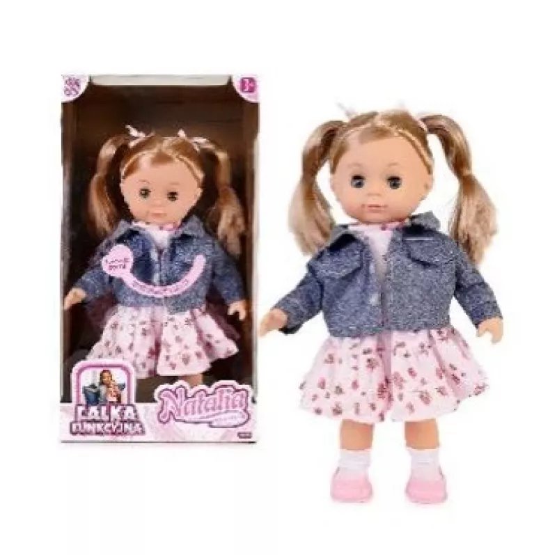 Lėlė Artyk Natalia 39 cm – kalbanti lenkiškai, su tamsiai mėlyna striuke