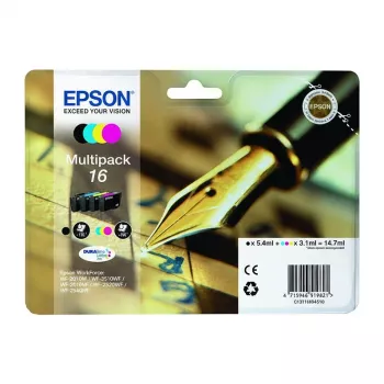 Rašalo kasetės Epson C13T16P84510 T16P8 XL daugialypė pakuotė, 6 spalvos (juoda, geltona, žydra, rausvai raudona, šviesiai žydra, šviesiai rausvai raudona)