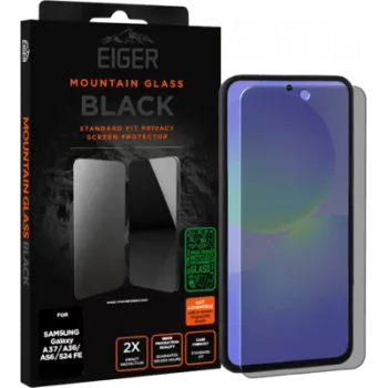 Eiger SP Mountain Juoda Privacy Galaxy A37/A36/A56/S24FE (EGMSP00360) Privatumo ekrano apsauga