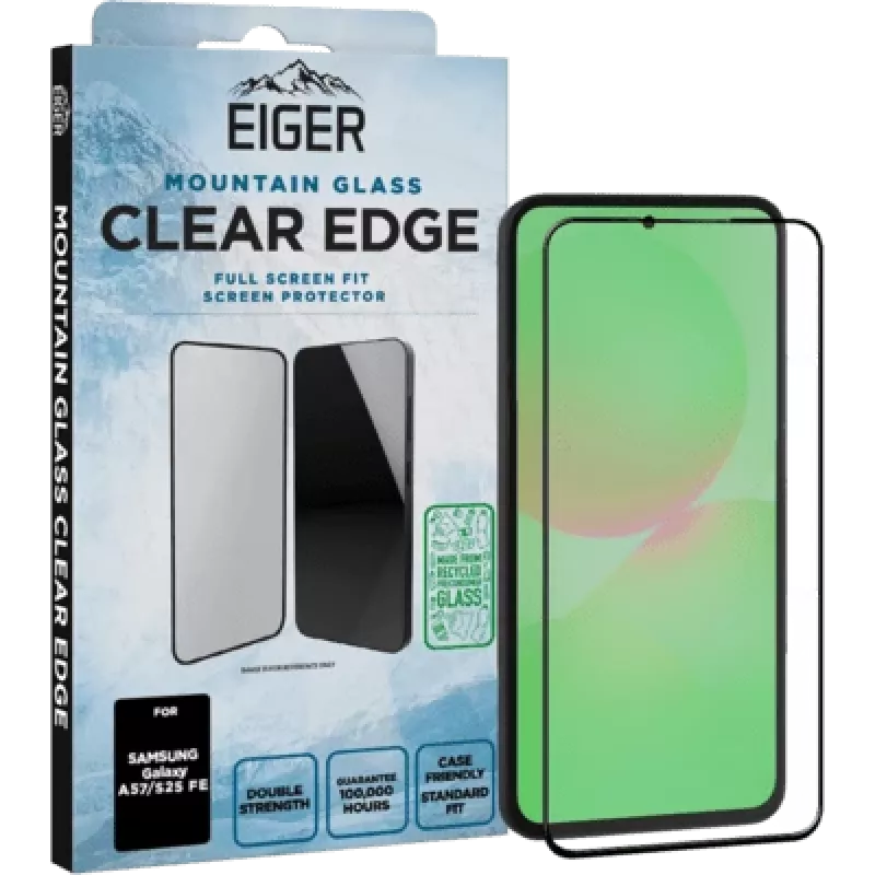 Eiger Mountain Glass Clear Edge DisplayScreen Protector for Galaxy A57/S25 FE (EGSP01124)