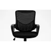 Biuro kėdė ActiveJet YK507 juoda — pasukama ergonominė darbo kėdė, audinys / PU, reguliuojamas aukštis