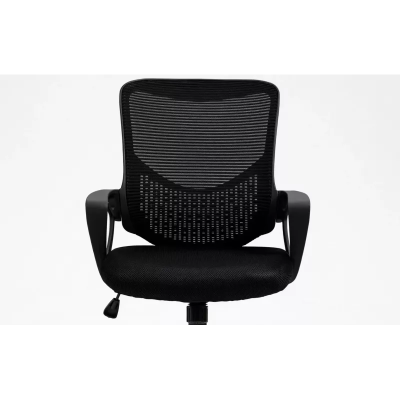 Biuro kėdė ActiveJet YK507 juoda — pasukama ergonominė darbo kėdė, audinys / PU, reguliuojamas aukštis